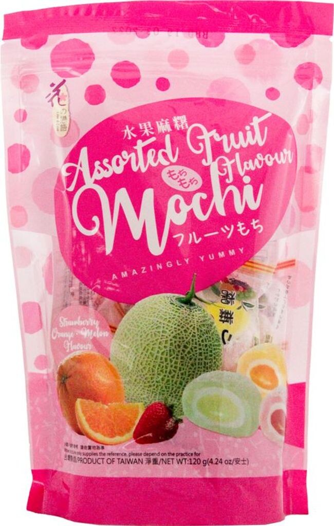 

[120 г] Фруктовая смесь Love & Love Mochi / различные фруктовые моти / со вкусом клубники, апельсина и дыни Хами