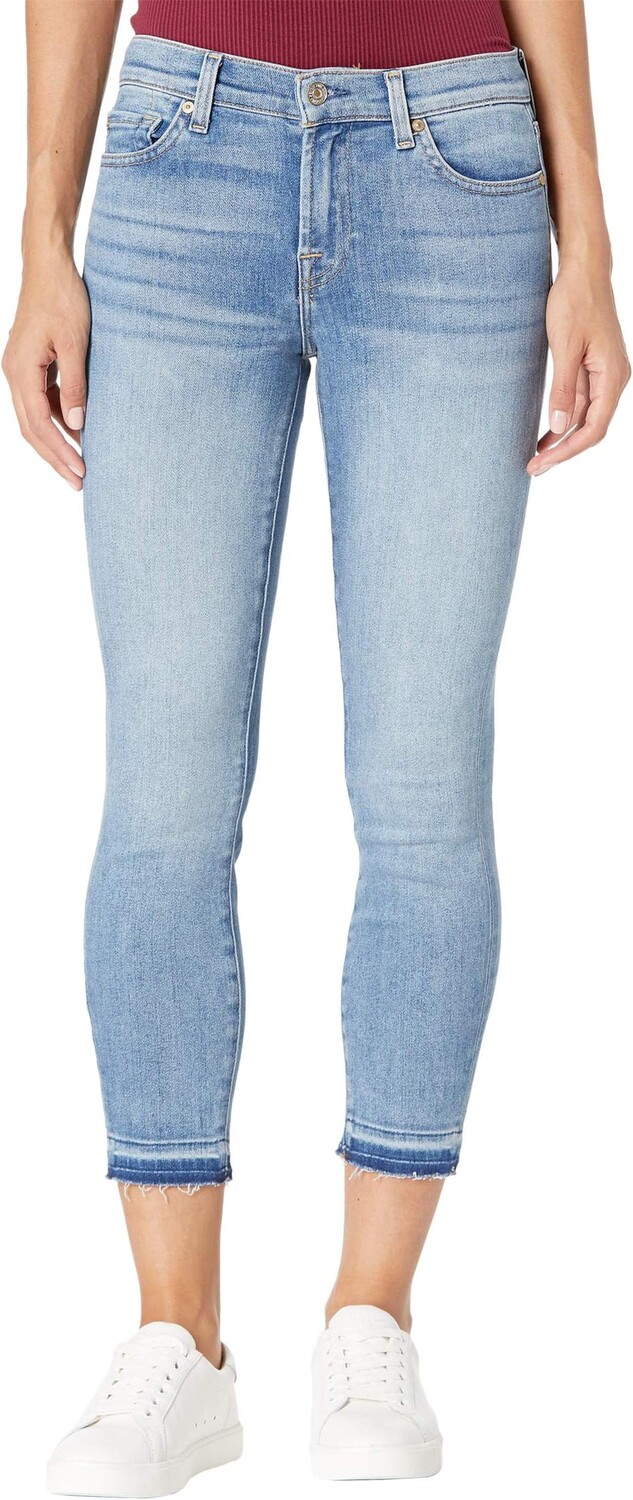 

Джинсы 7 For All Mankind Cropped Skinny in Beau Blue, цвет Beau Blue