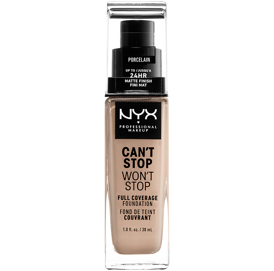 nyx professional makeup total control pro drop foundation тон 10 buff Фарфоровая основа для лица Nyx Professional Makeup Can'T Stop Won'T Stop, 30 мл
