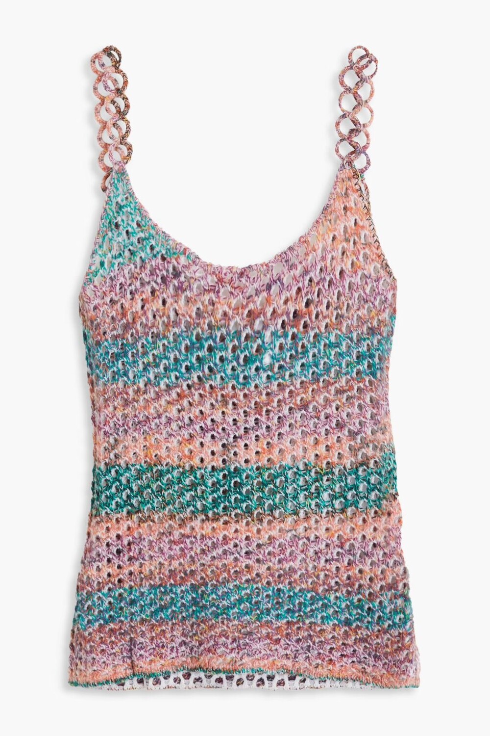 

Полосатая майка из шерсти открытой вязки Chloé, многоцветный