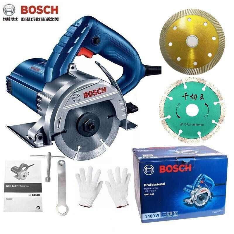 Пила электрическая Bosch GDC140 + диски, перчатки