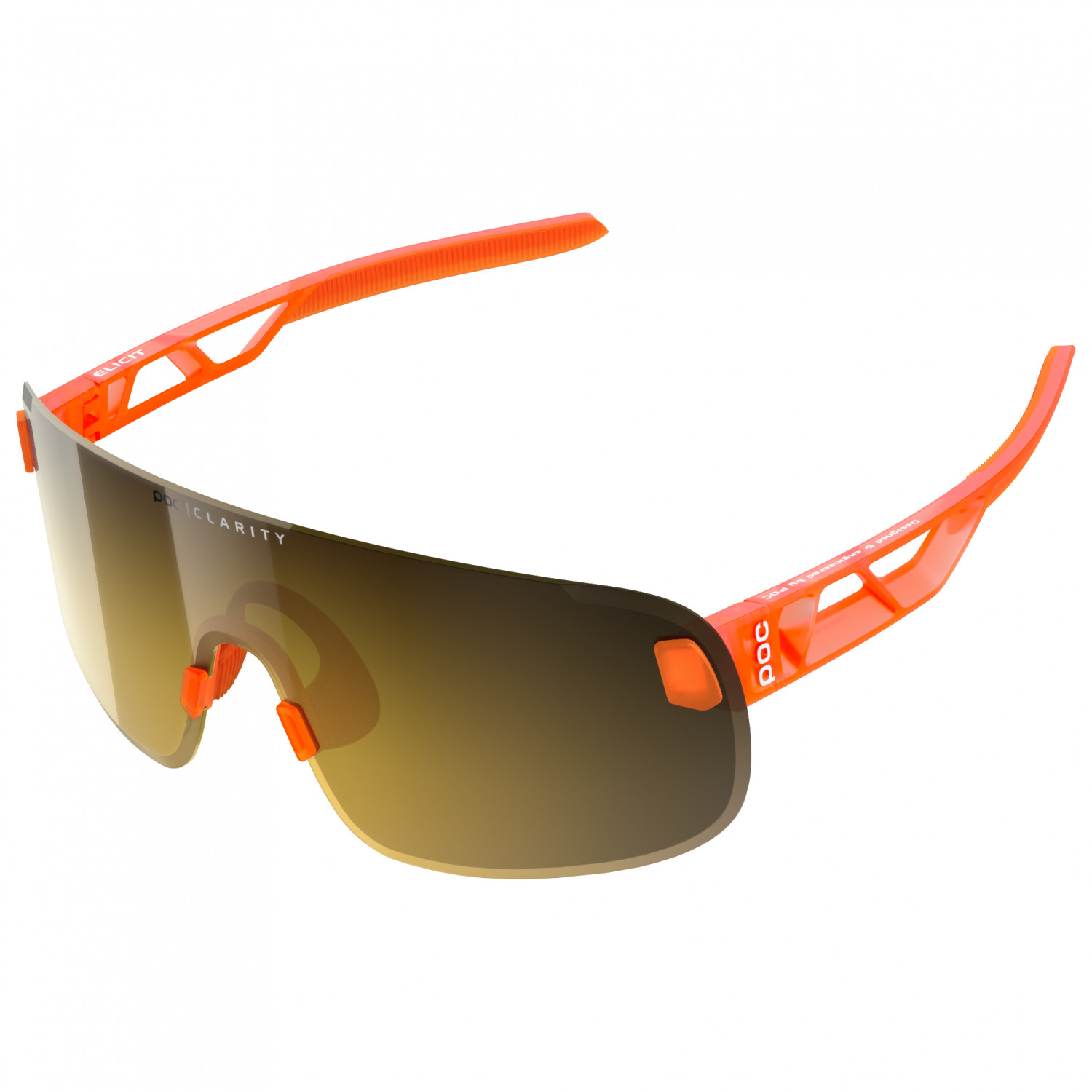 Велосипедные очки Poc Elicit Mirror Cat 2 VLT 20 26%, цвет Fluorescent Orange Translucent