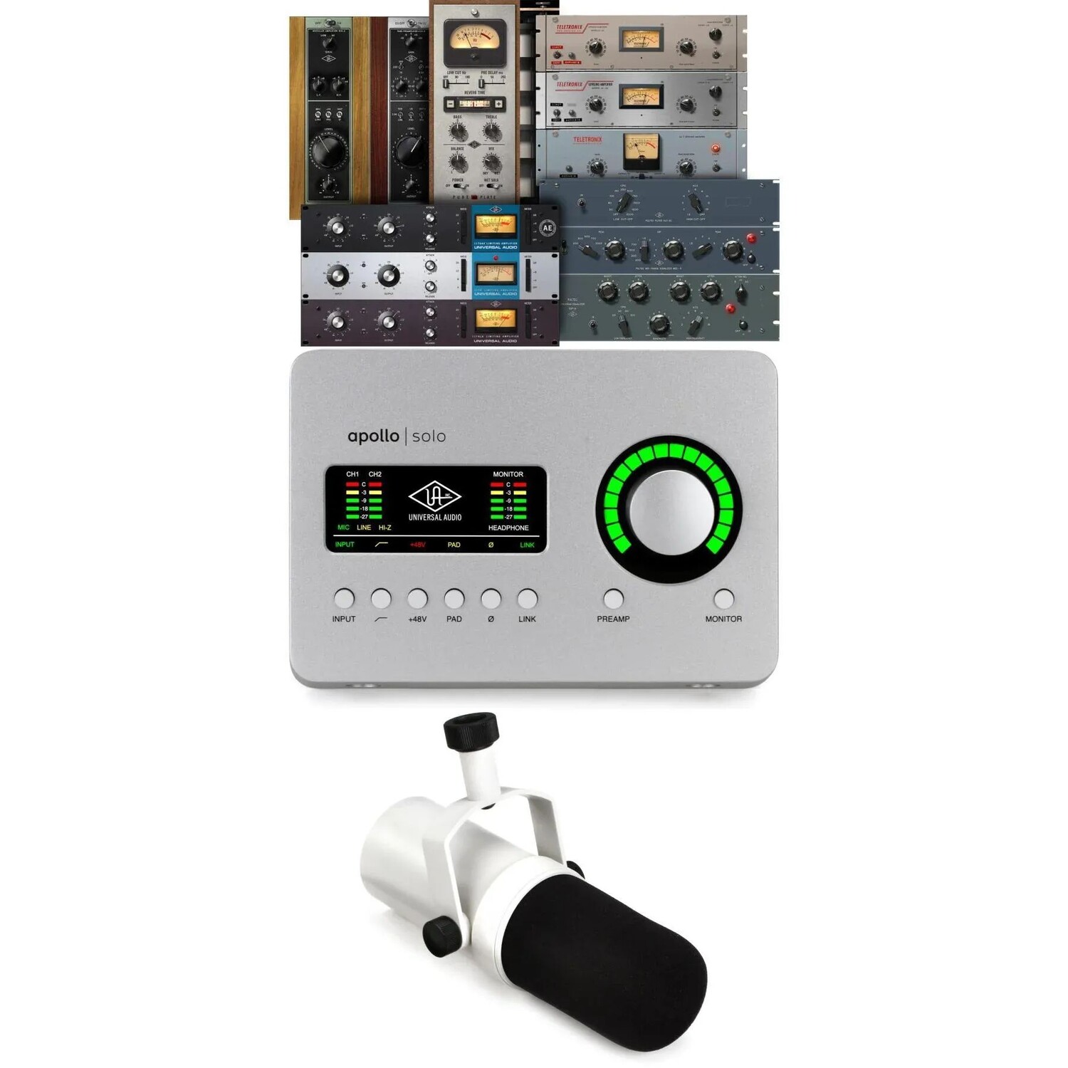 

Universal Audio Apollo Solo Heritage Edition Аудиоинтерфейс Thunderbolt 3 и микрофон SD1