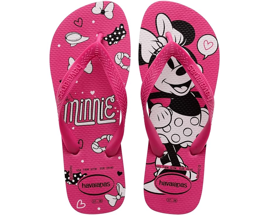 сандалии havaianas top disney flip flop sandal цвет ruby red black Сандалии Havaianas Top Disney Flip Flop Sandal, цвет Pink Electric