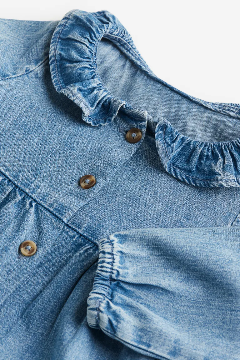 

Джинсовое платье с воротником H&M, синий