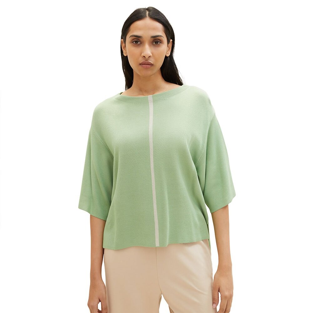 

Свитер Tom Tailor Knit Pullover Doubleface 1035299, зеленый