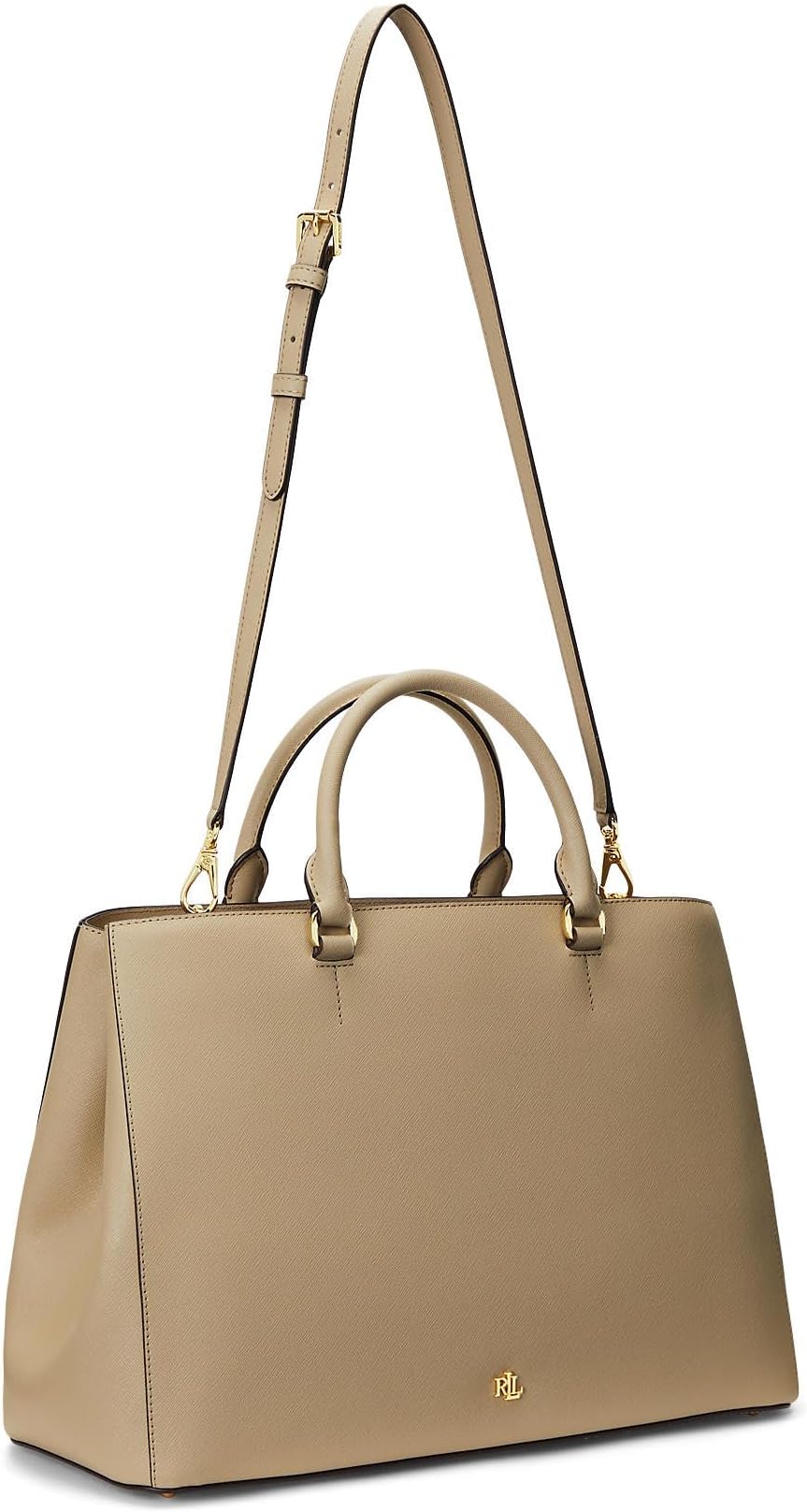 

Сумка Lauren Ralph Lauren Crosshatch Leather Large Hanna Satchel, цвет Birch Tan