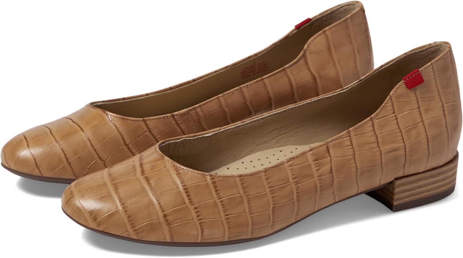 

Туфли Crosby Flat Marc Joseph New York, цвет Camel Croco