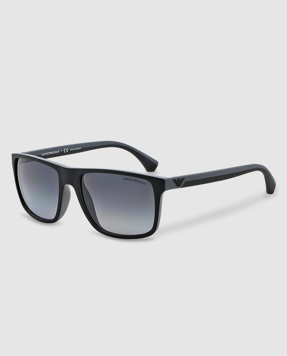 Черные квадратные солнцезащитные очки Emporio Armani, черный