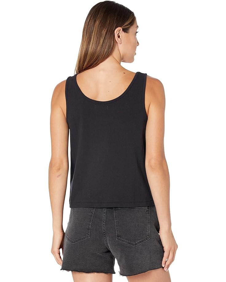 

Топ Madewell Boxy-Crop Tank Top, реальный черный