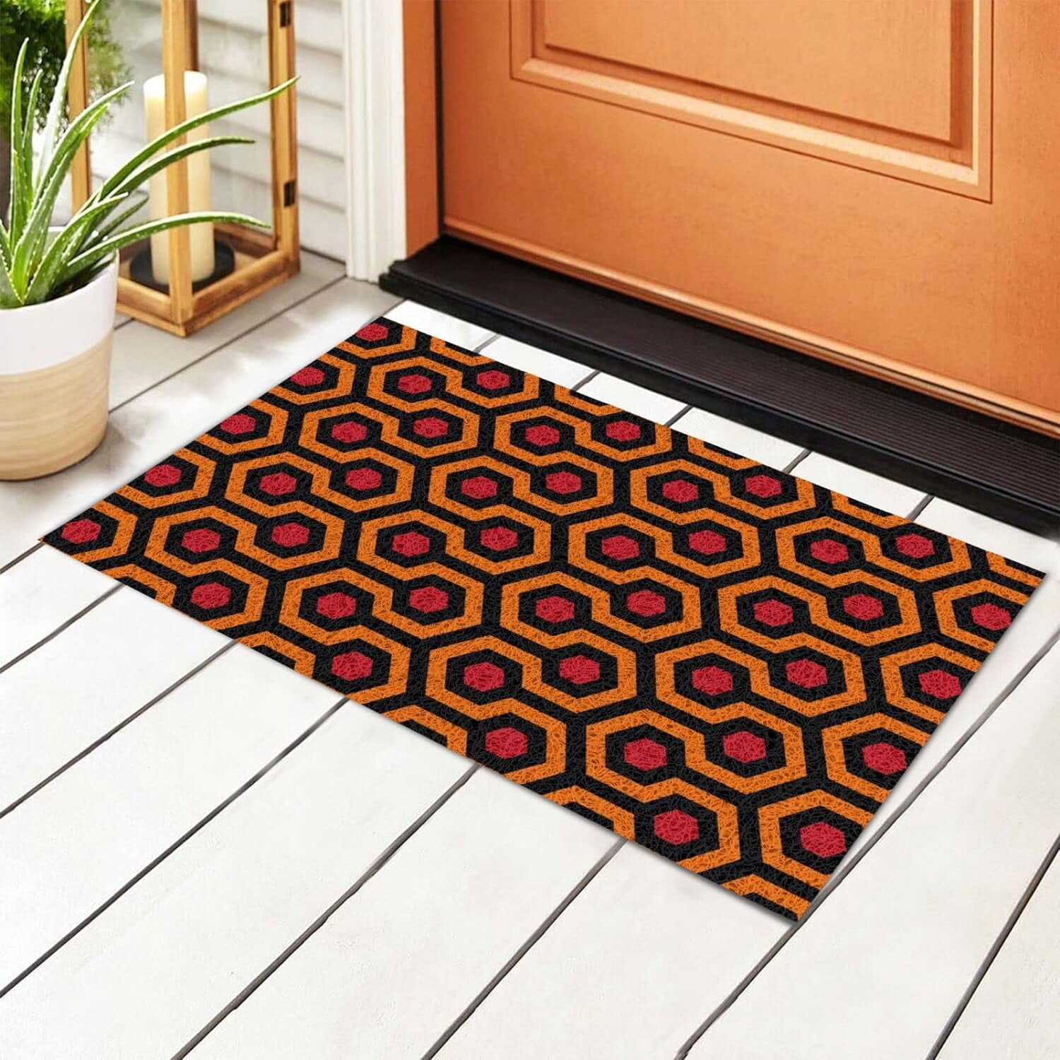 

The Shining Overlook Hotel Welcome Mat Резиновый противоскользящий дверной коврик Нескользящий ковер для ванной комнаты Входной коврик для внутреннего и наружного домашнего декора 16x24 дюйма DITAFOR