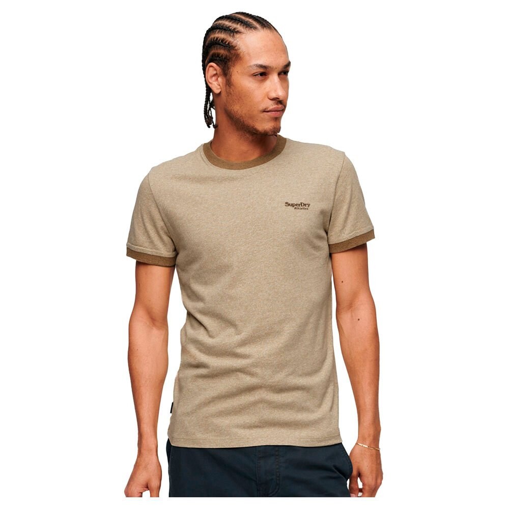 

Футболка Superdry Essential Logo Ringer Short Sleeve Round Neck, бежевый