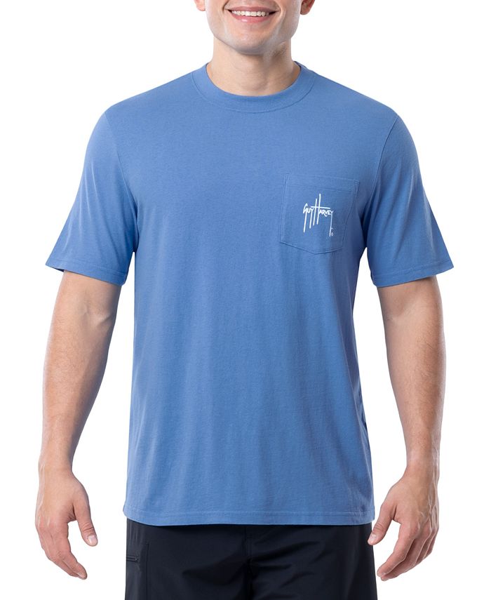 Мужская футболка с графическим карманом и логотипом Southbound Sails Sportfishing Guy Harvey, синий