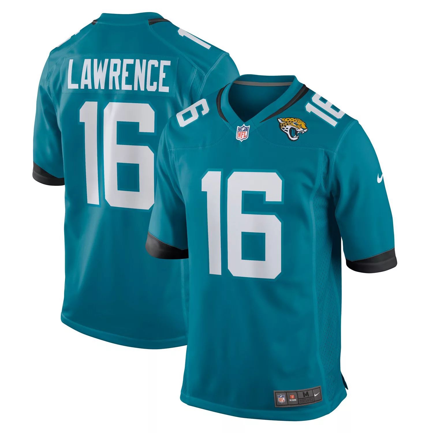 

Молодежная игровая майка Nike Trevor Lawrence Teal Jacksonville Jaguars 2021 драфта НФЛ в первом раунде Nike