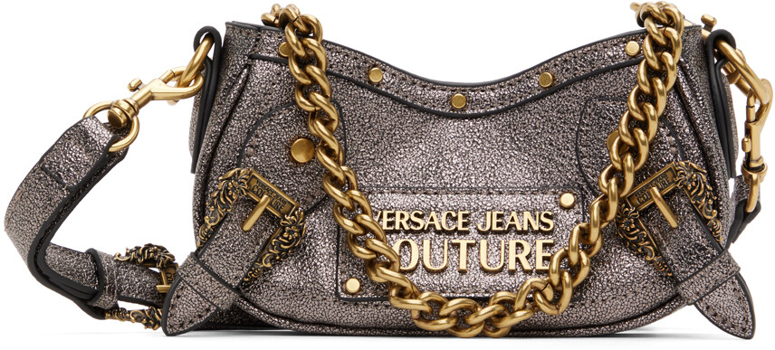 

Эксклюзивная байкерская сумка SSENSE цвета бронзы Versace Jeans Couture