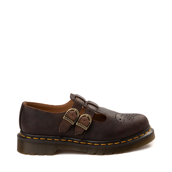 mary jane female spring 2021 new retro black small leather shoes mary jane thick soled college style buckle female shoes Dr. Martens Женские повседневные туфли Mary Jane, темно коричневый