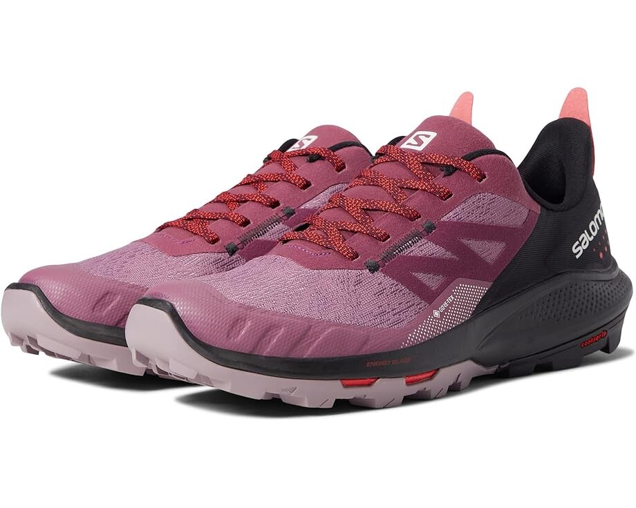 

Походные ботинки Salomon Outpulse GTX, цвет Tulipwood/Black/Poppy Red
