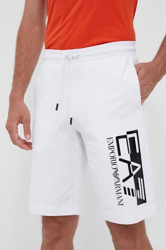 

Хлопковые шорты EA7 Emporio Armani, белый