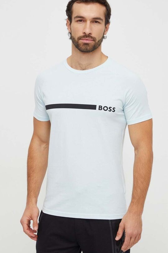 

Хлопковая футболка BOSS Boss, синий