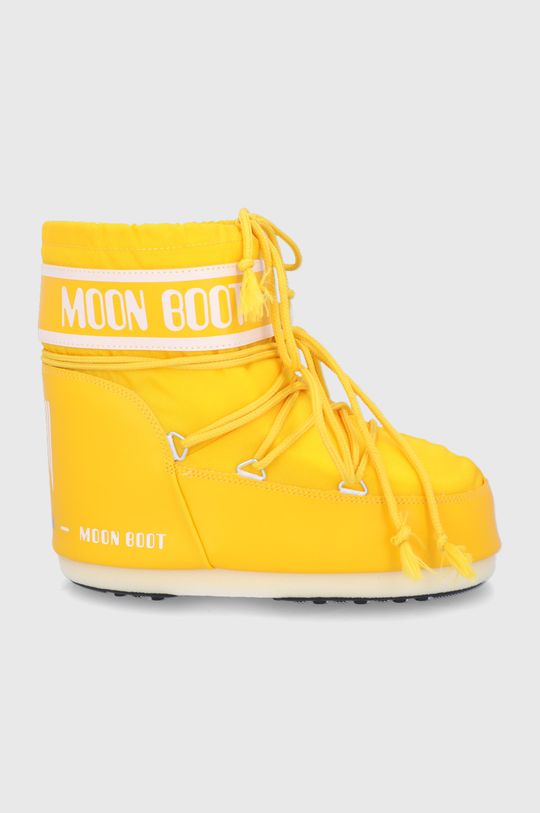 Зимние сапоги Moon Boot, желтый чёрные зимние кроссовки из экокожи overcome