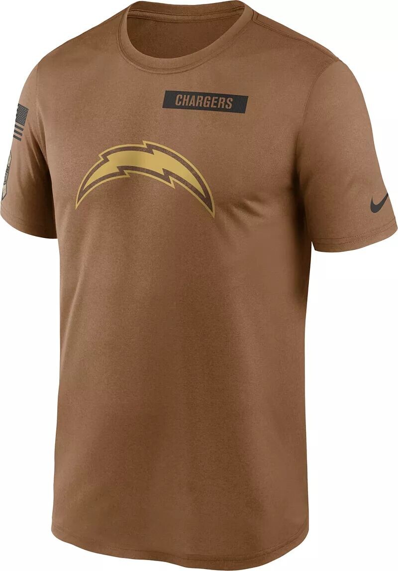

Мужская коричневая футболка Nike Los Angeles Chargers 2023 Salute to Service Legend