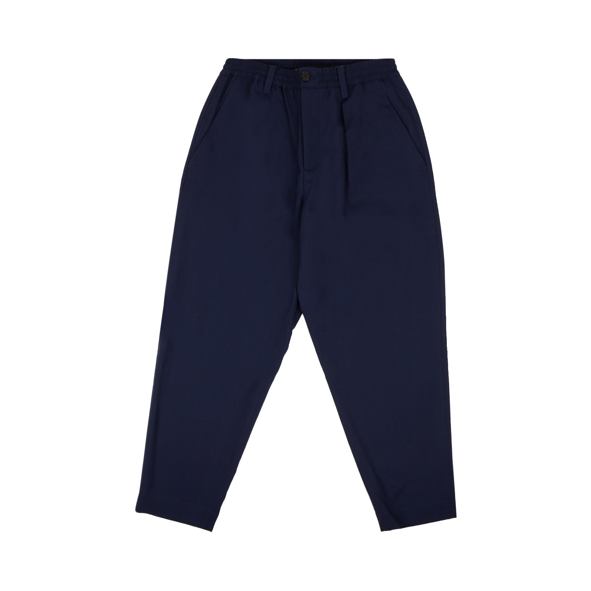 Шерстяные укороченные повседневные брюки Marni, цвет Синий 41566