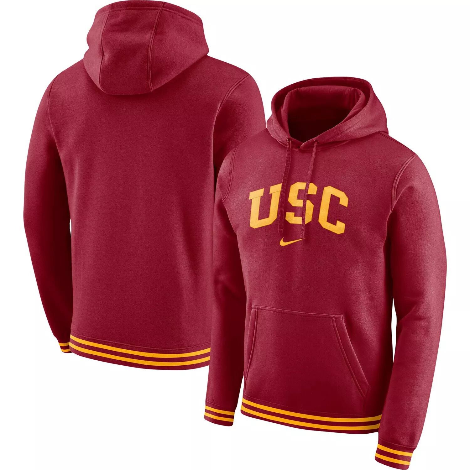

Мужской пуловер с капюшоном в стиле ретро Nike Cardinal USC Trojans Sketch