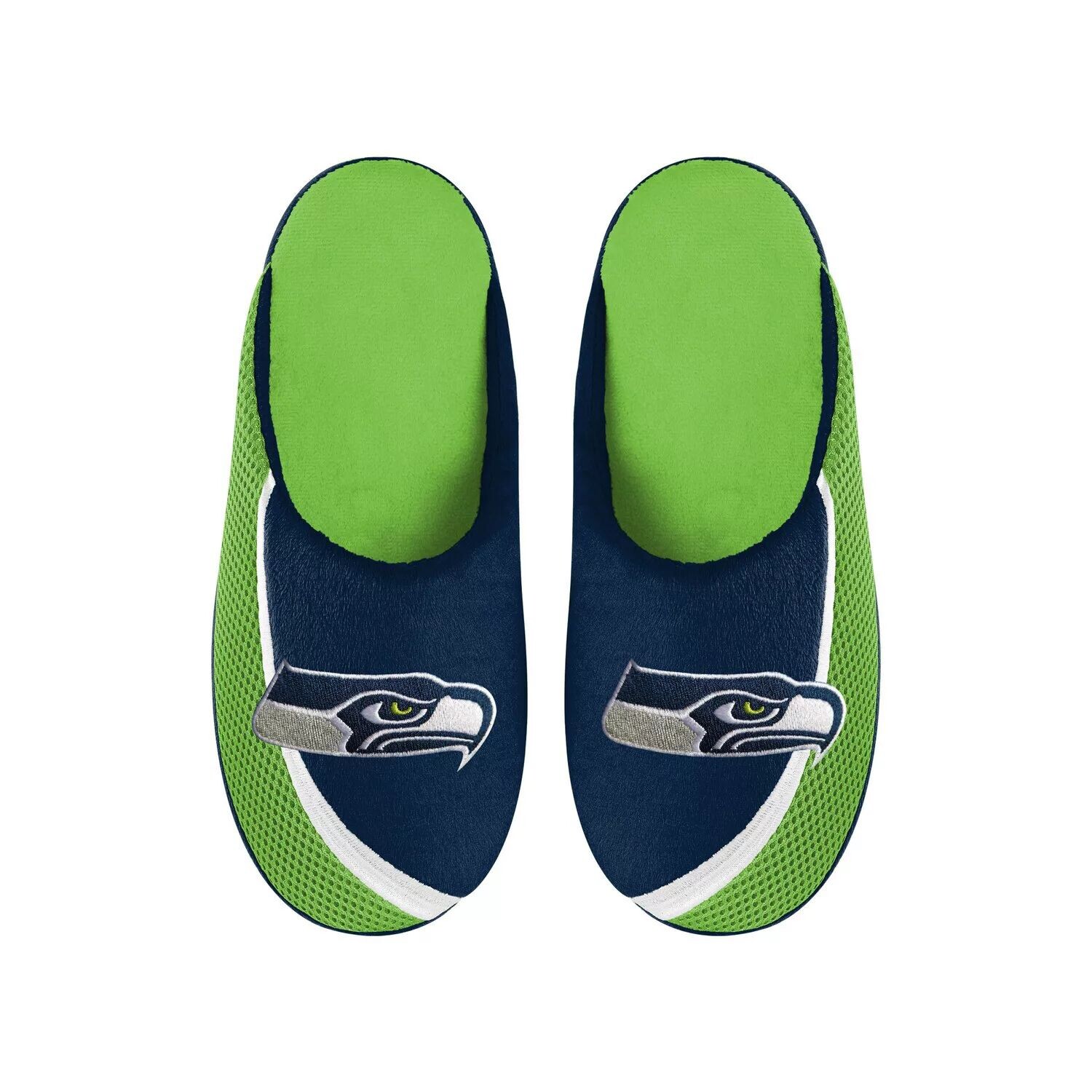 

Мужские тапочки FOCO Seattle Seahawks с цветным краем и большим логотипом