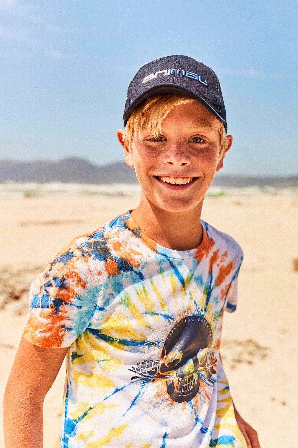 

Бейсбольная кепка Logan Organic Tie Dye Cap с регулируемой спинкой Animal, синий