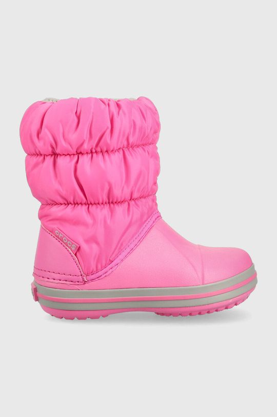 Детские зимние ботинки Winter Puff Boot Crocs, розовый новые зимние детские ботинки из искусственной кожи водонепроницаемые ботинки martin детские зимние плюшевые ботинки брендовые резиновые бо