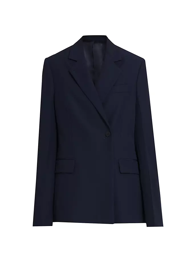 

Шерстяной пиджак на одной пуговице Ferragamo, цвет new navy