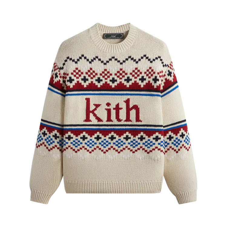 

Свитер Kith Fairisle 'Sandrift', кремовый, Бежевый