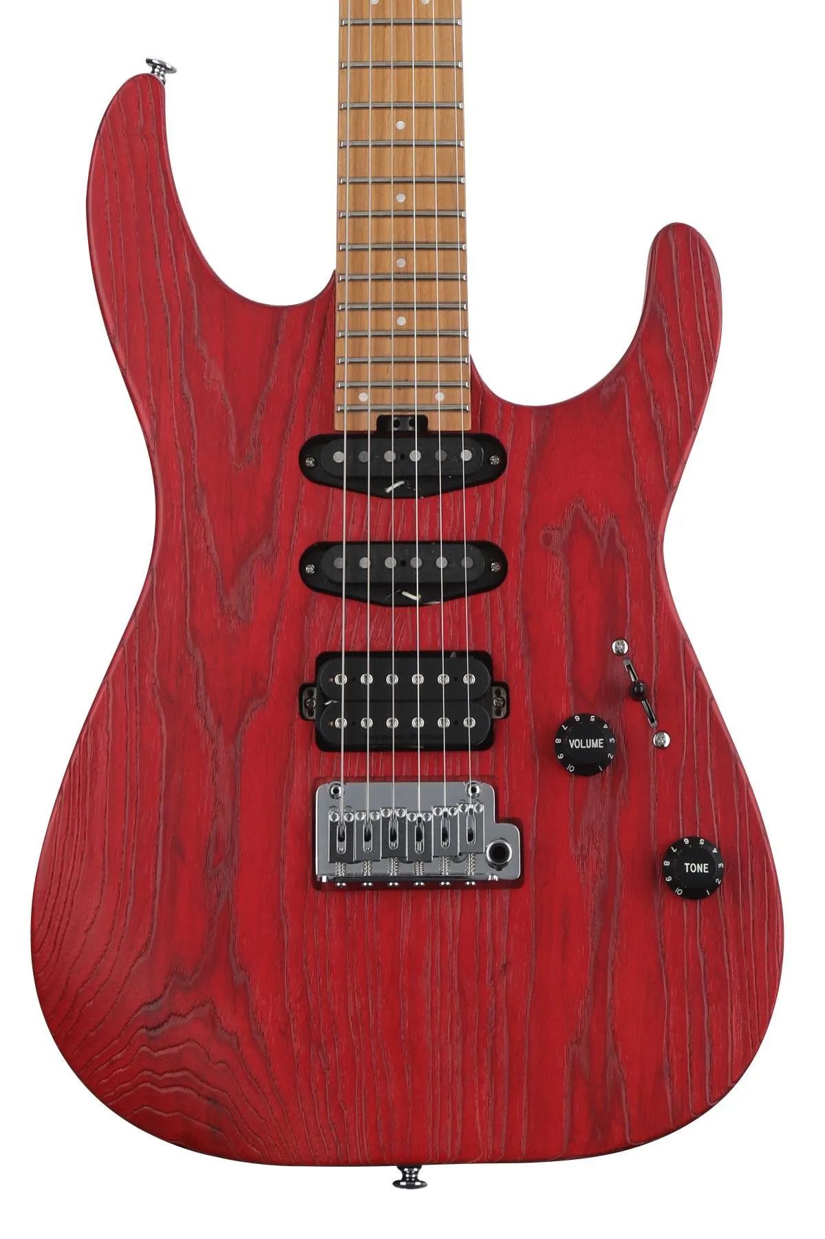 

Charvel Pro-Mod DK24 HSS 2PT CM — красный ясень