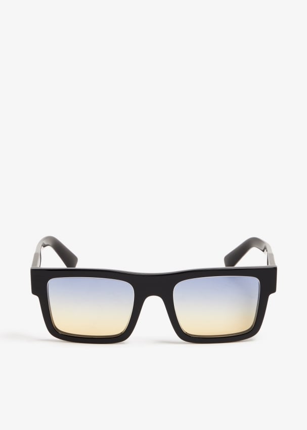 Солнцезащитные очки Prada Rectangular Frame, черный