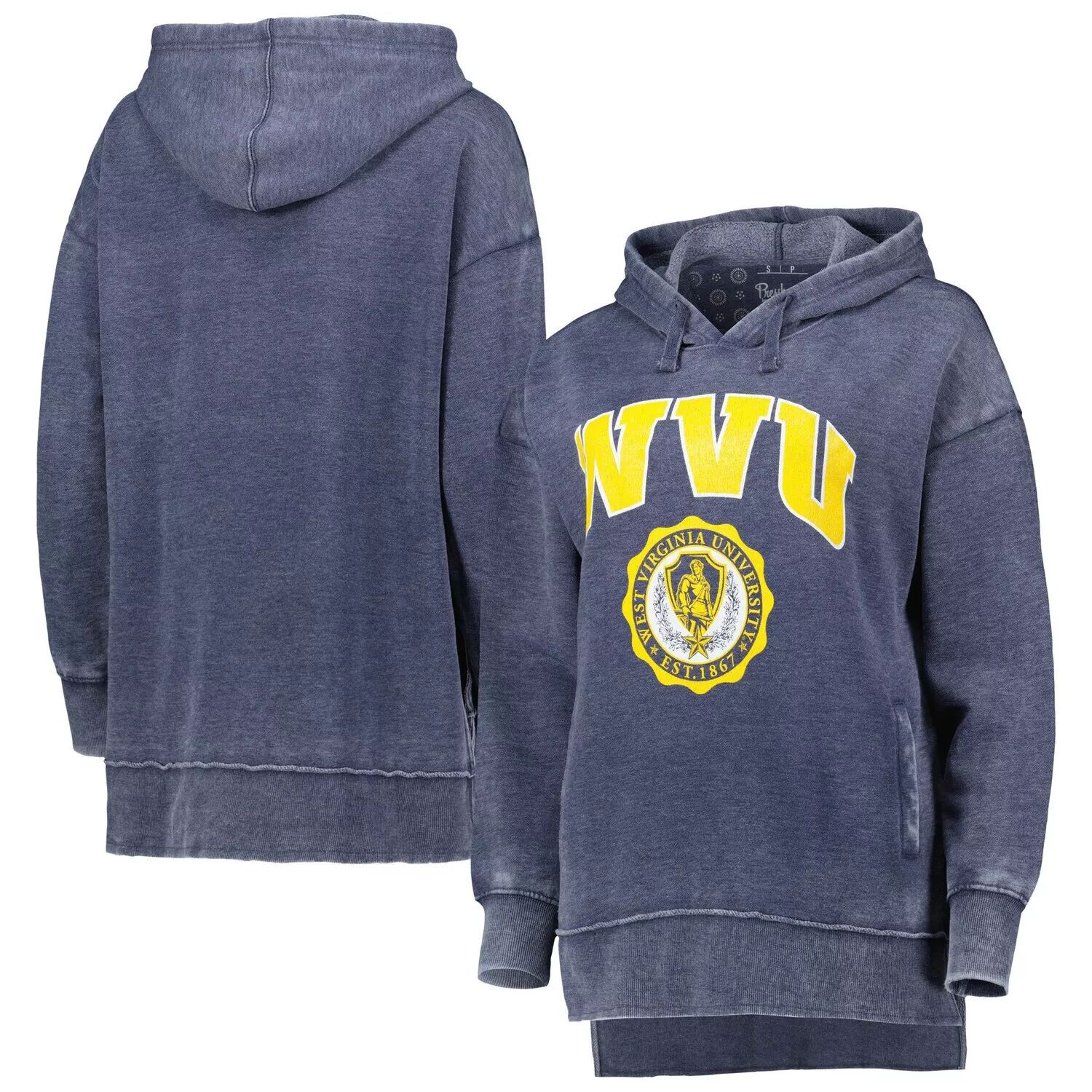 

Женский винтажный пуловер с капюшоном для прессы Pressbox West Virginia Mountaineers Winnie