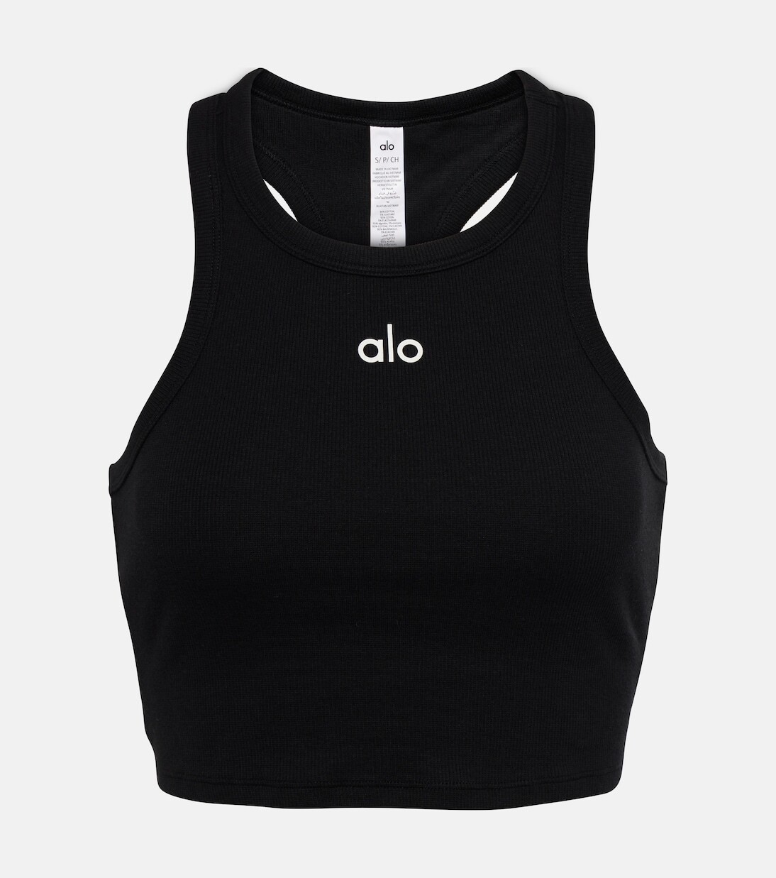 

Укороченная майка Aspire из смесового хлопка Alo Yoga, черный