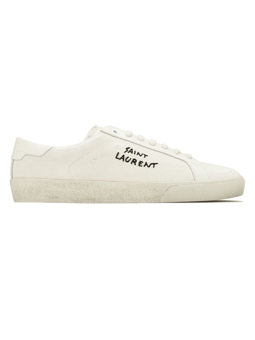 

Кроссовки Court Classic Sl/06 из парусины и кожи с вышивкой Saint Laurent