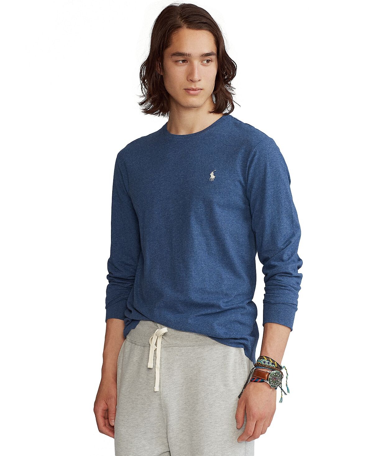 

Мужская трикотажная футболка классического кроя с длинными рукавами Polo Ralph Lauren