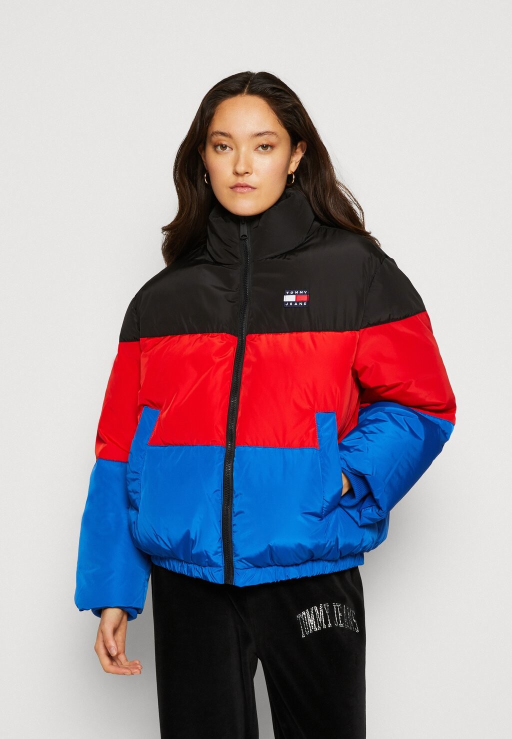

Зимняя куртка Tommy Jeans, черный/мульти