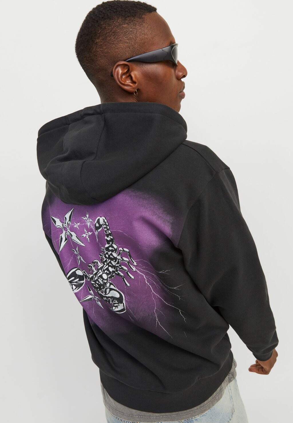

Толстовка на молнии Jorscorpion Zip Hood Unisex Jack & Jones, черная