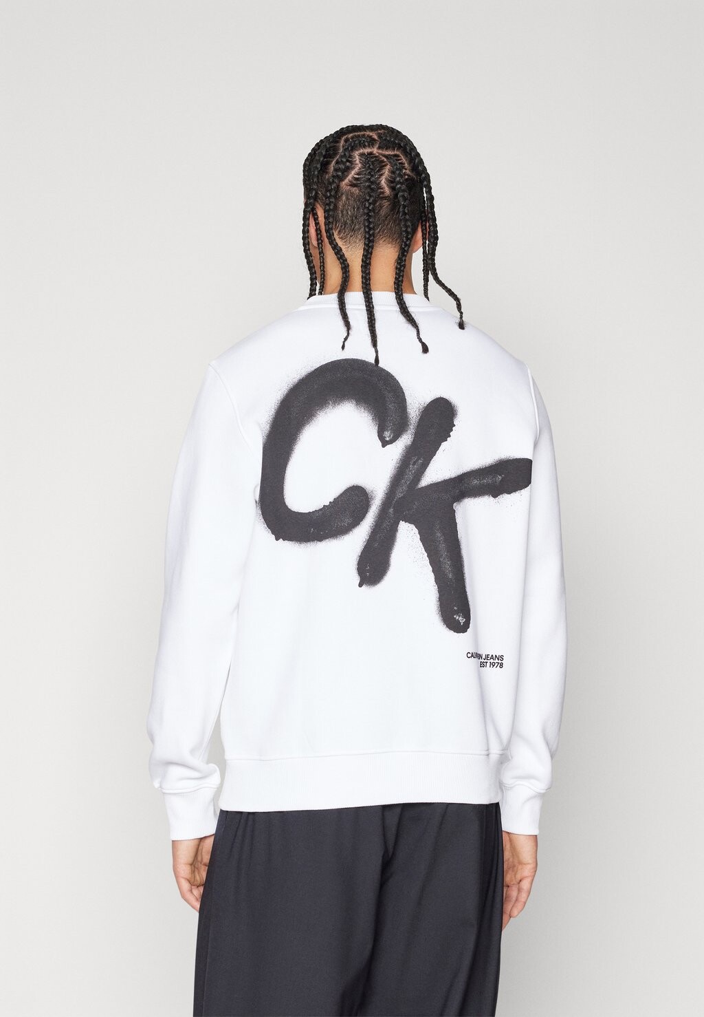 

Толстовка Spray Crew Neck Calvin Klein Jeans, цвет bright white