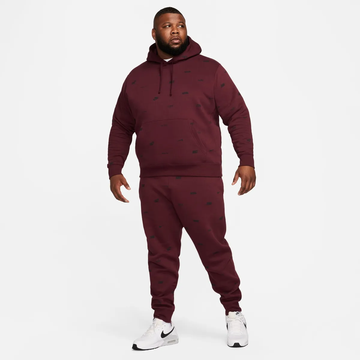 

Толстовка с капюшоном Nike Sportswear "CLUB FLEECE+ MEN'S ALLOVER PRINT PULLOVER HOODIE", бордовый