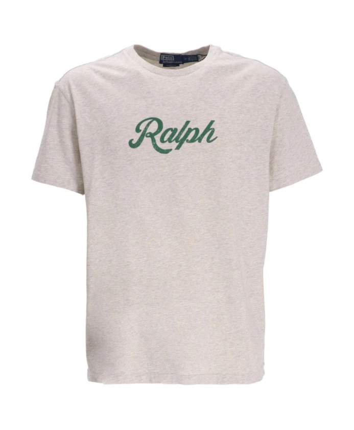 

Хлопковая футболка It с логотипом Ralph Lauren, серый