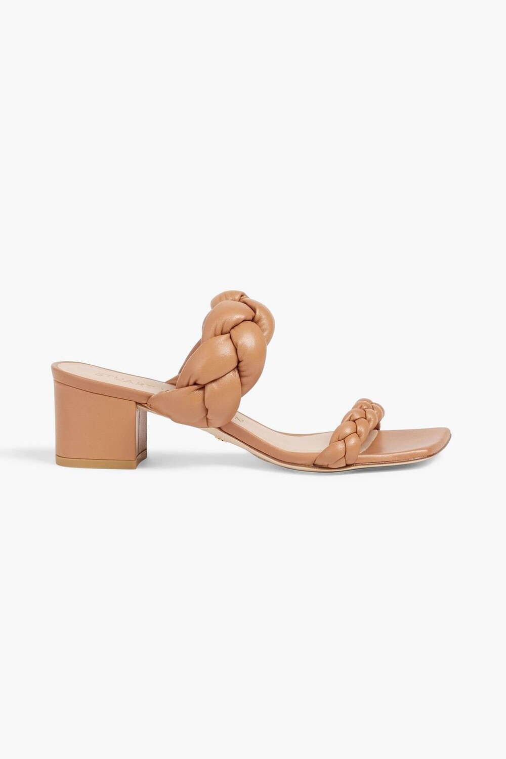 

Плетеные кожаные мюли Playa 50 STUART WEITZMAN, загар