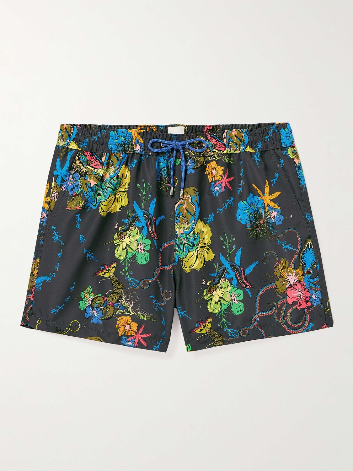 

Короткие шорты для плавания Kraken Slim-Fit с принтом из переработанных материалов PAUL SMITH, синий