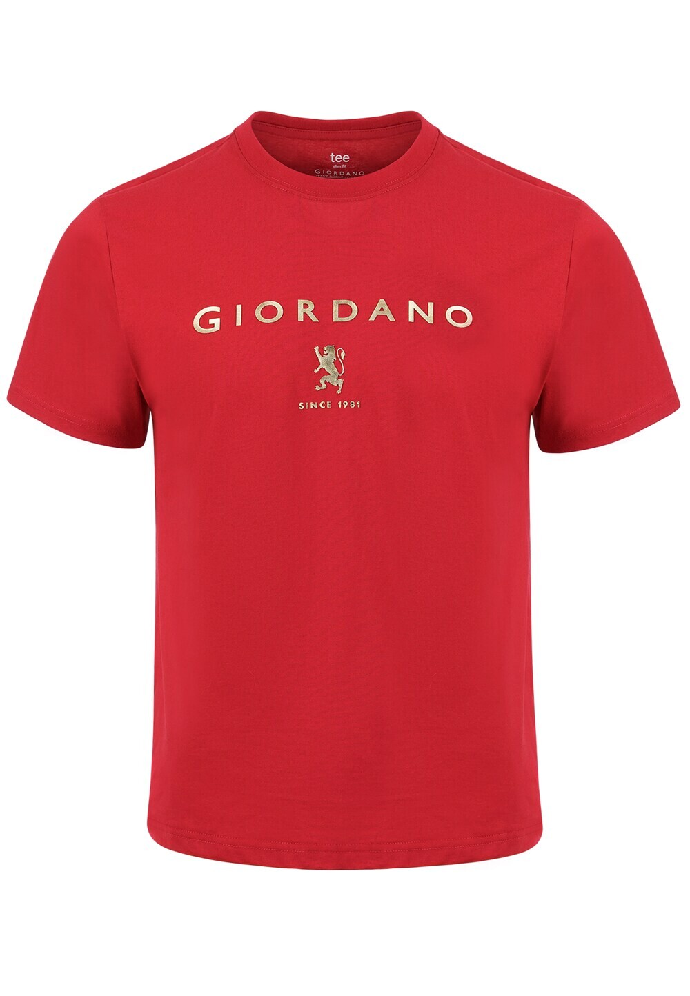 

Футболка Giordano Signature Logo, красный