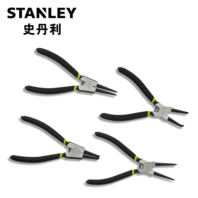 Stanley Щипцы для стопорных колец STANLEY 5-дюймовые плоскогубцы для стопорных колец с прямым носом в немецком стиле (подстановочный знак) 84-332-23