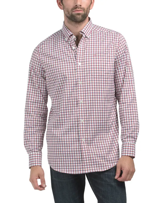 

Спортивная рубашка в клетку Intercoastal с длинным рукавом Southern Tide, цвет Dusty Coral