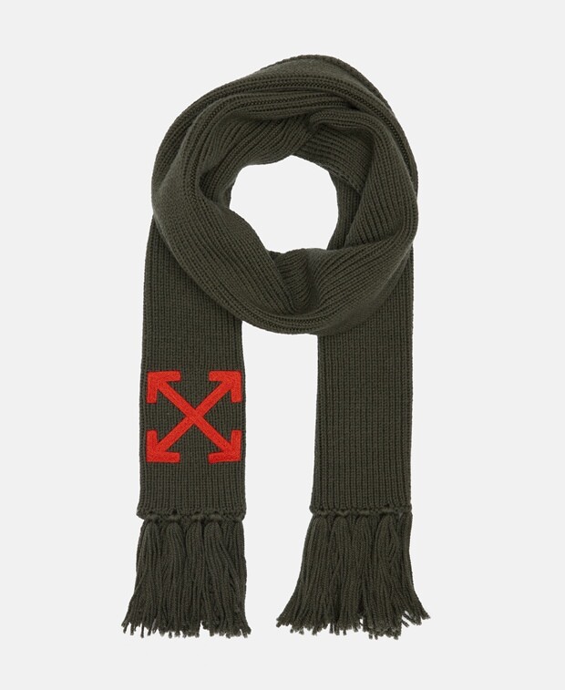

Шерстяной шарф Off-White, хаки