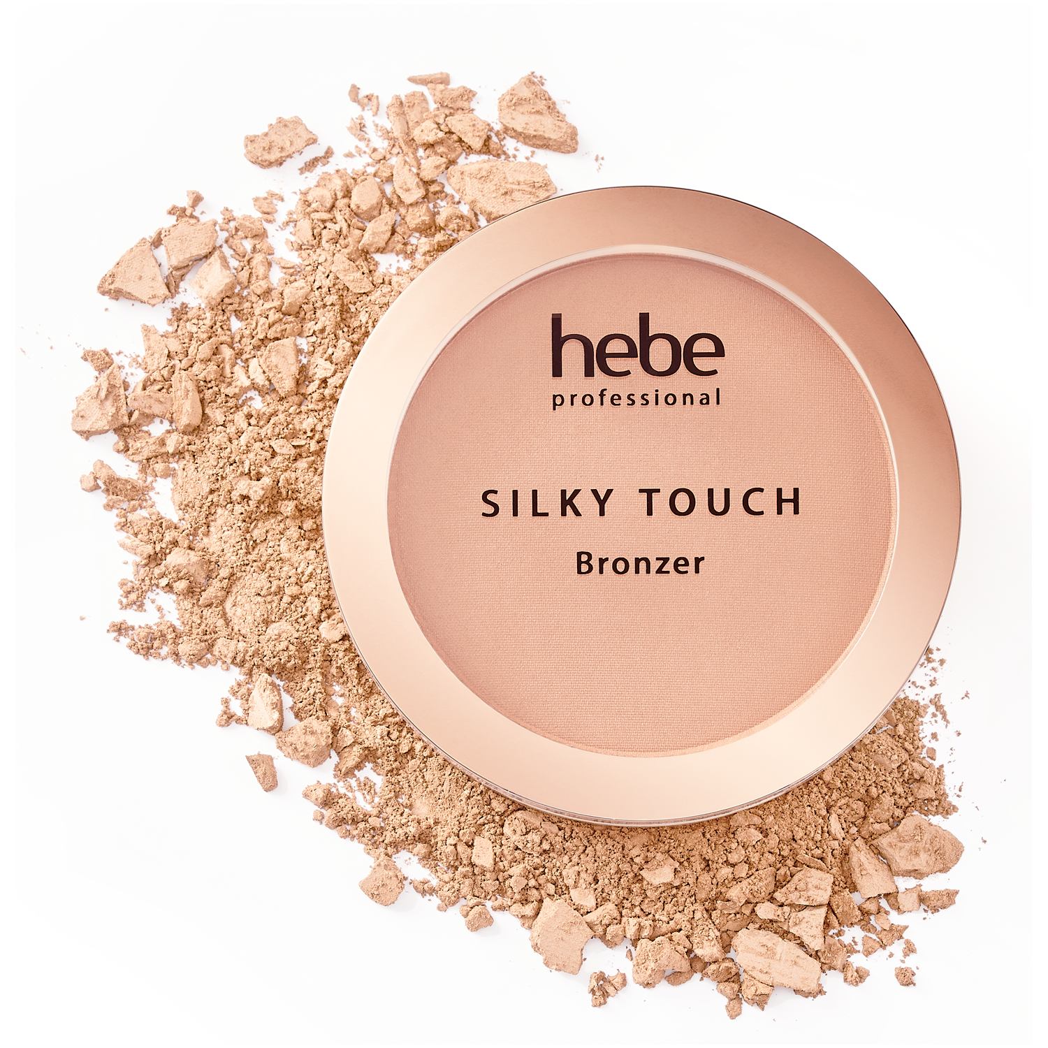 Бисквитный бронзатор для контурирования и моделирования лица Hebe Professional Silky Touch Bronzer, 10 гр